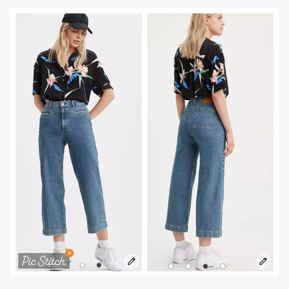 Levi’s Ribcage Wide Leg Crop Jeans - Picture 1 of 8